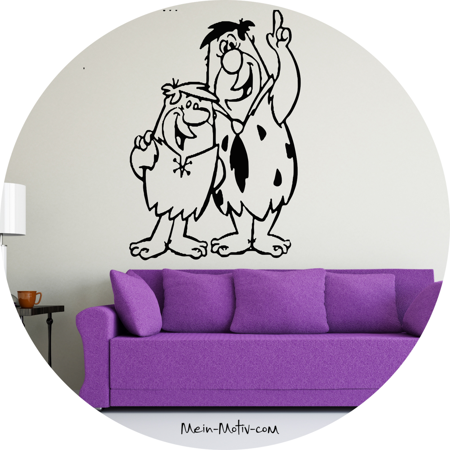 Wandtattoo Familie Feuerstein-Fred und Barney
