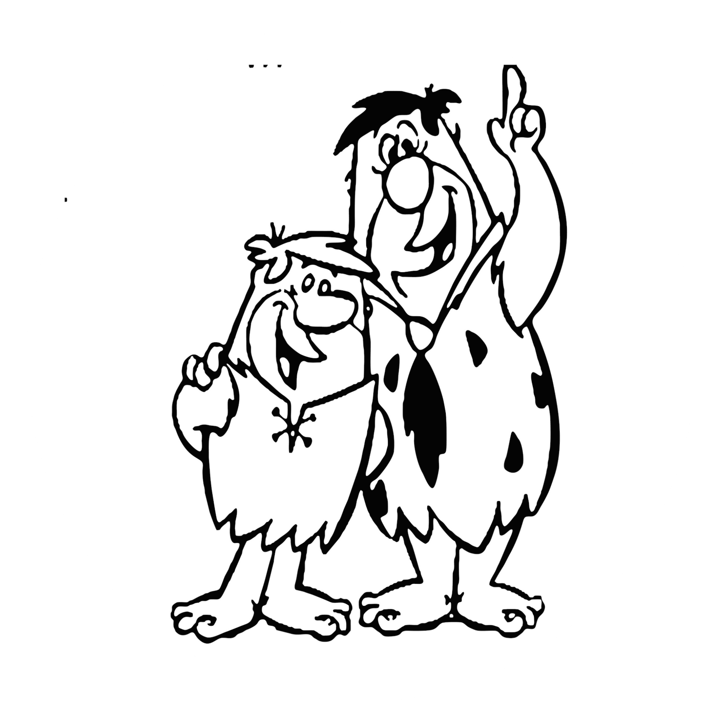 Autoaufkleber Familie Feuerstein-Fred und Barney