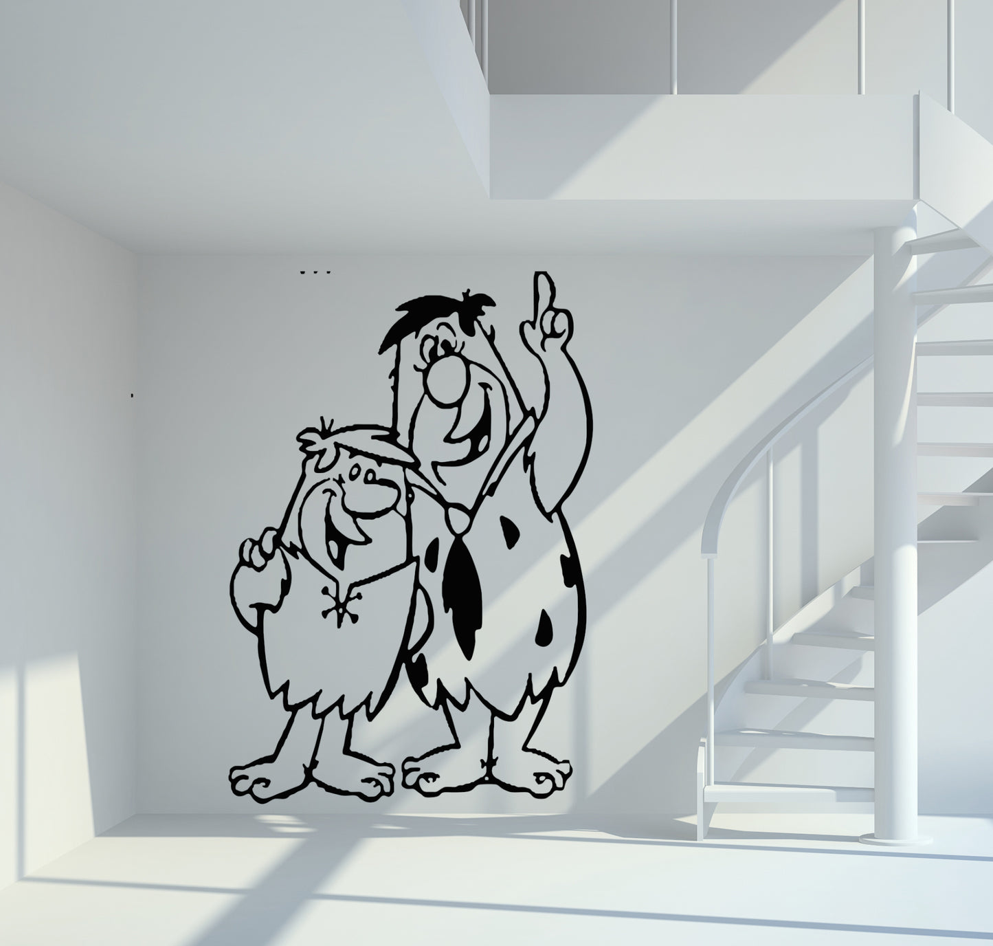 Wandtattoo Familie Feuerstein-Fred und Barney