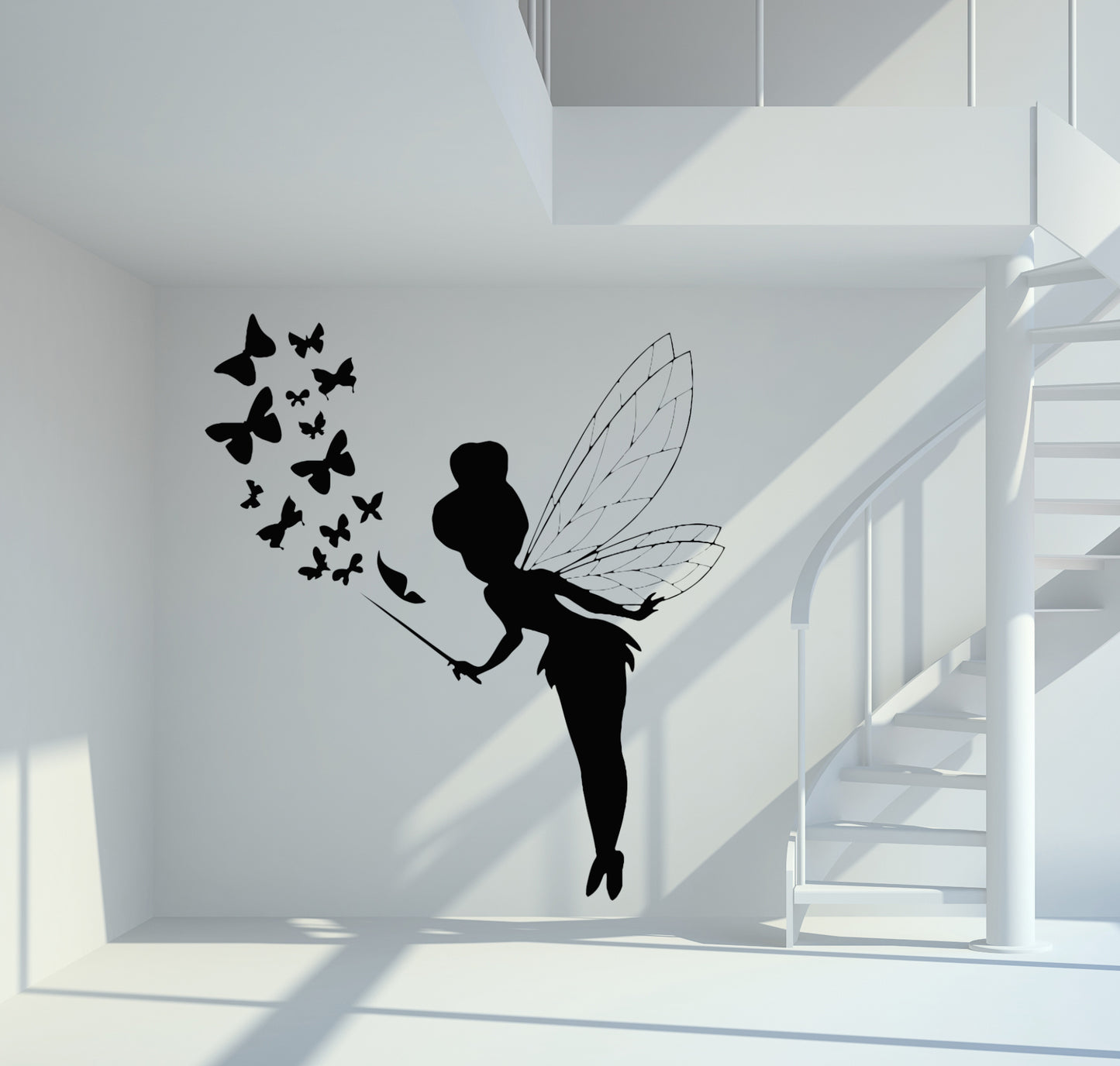 Wandtattoo Zauberelfe mit Schmetterlingen