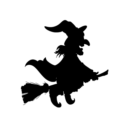 Autoaufkleber Silhouette Hexe