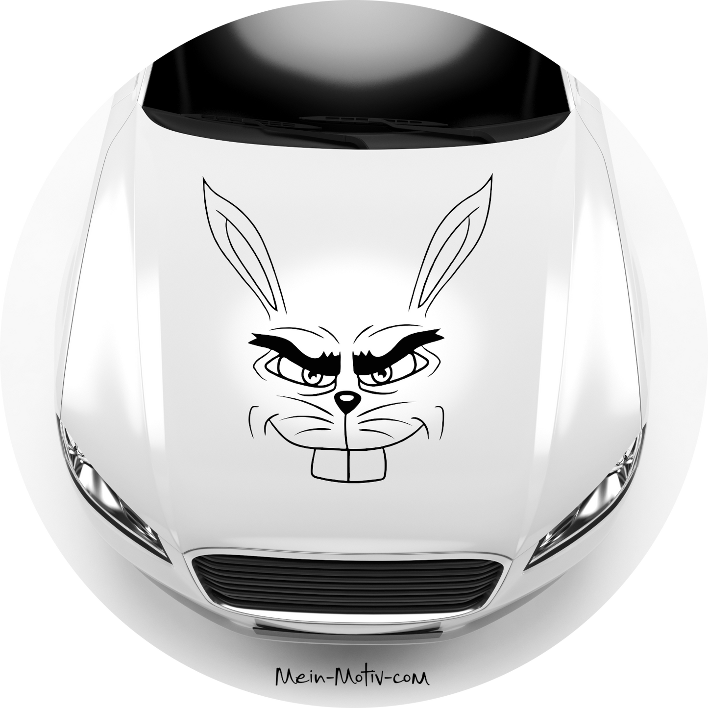 Autoaufkleber Hase gemein