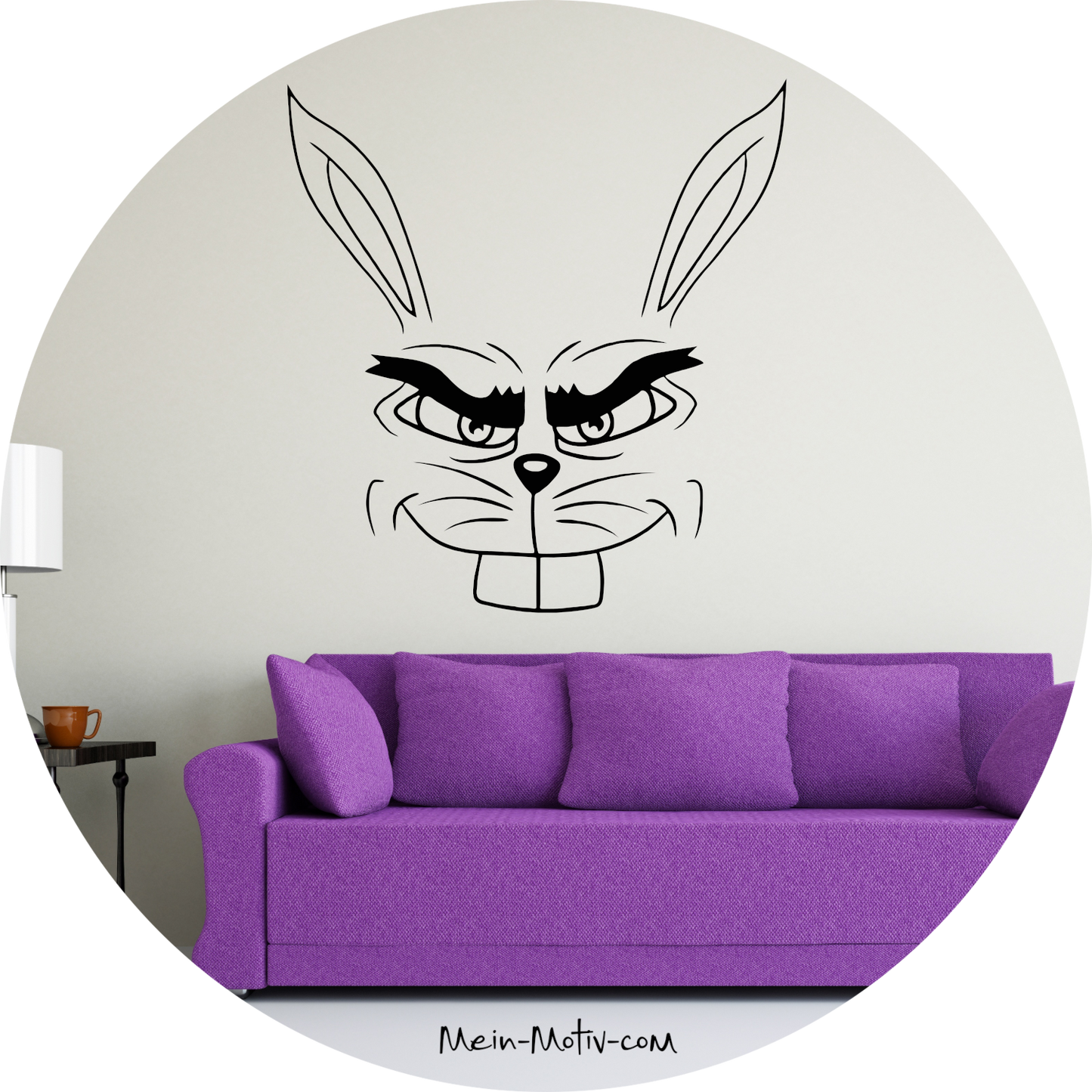 Wandtattoo Hase gemein