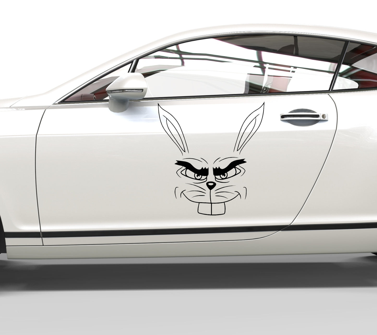 Autoaufkleber Hase gemein