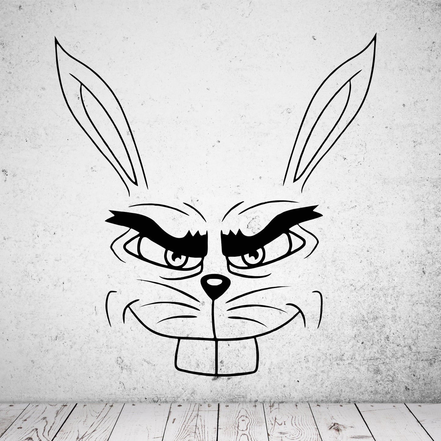 Wandtattoo Hase gemein