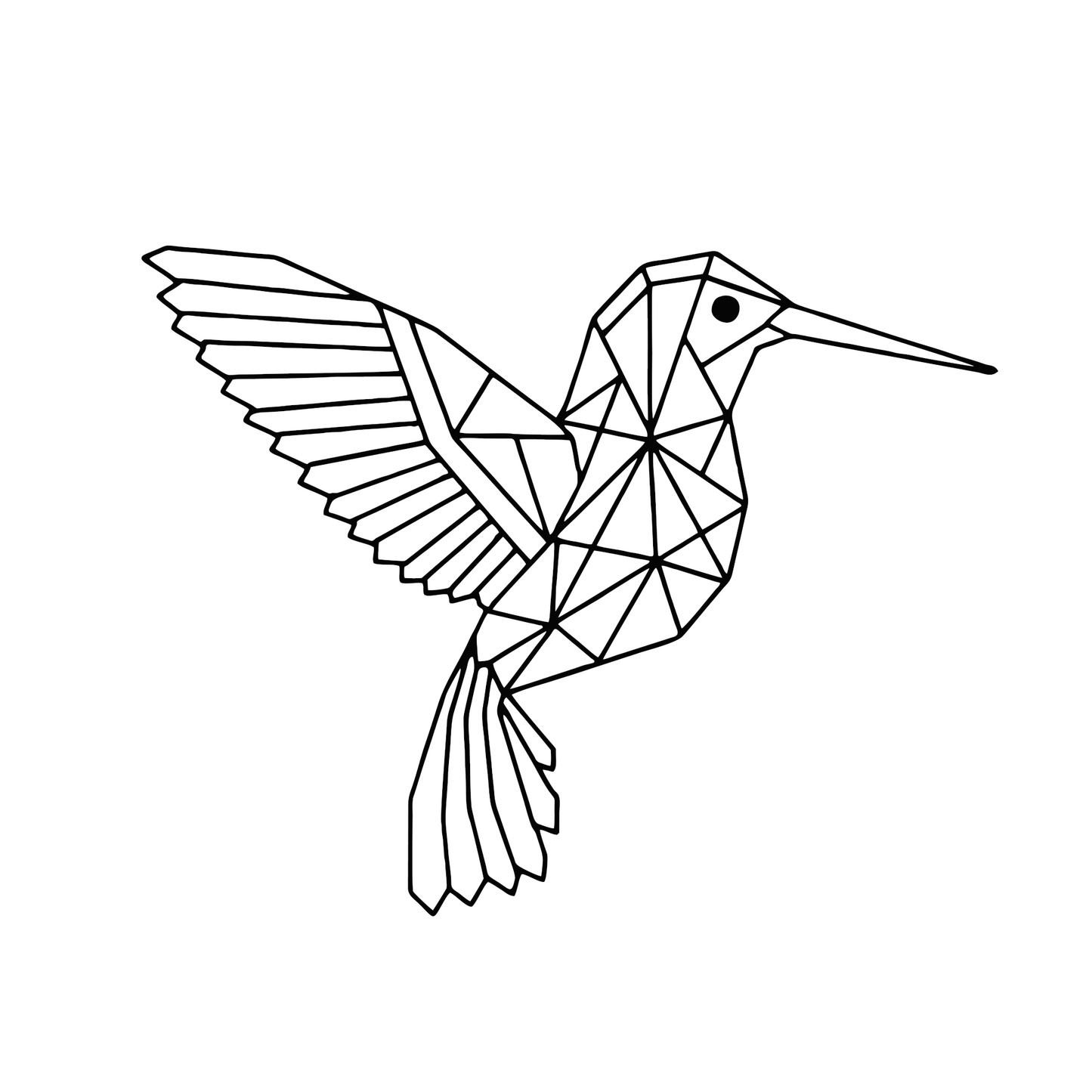 Wandtattoo Kolibri geometrisch