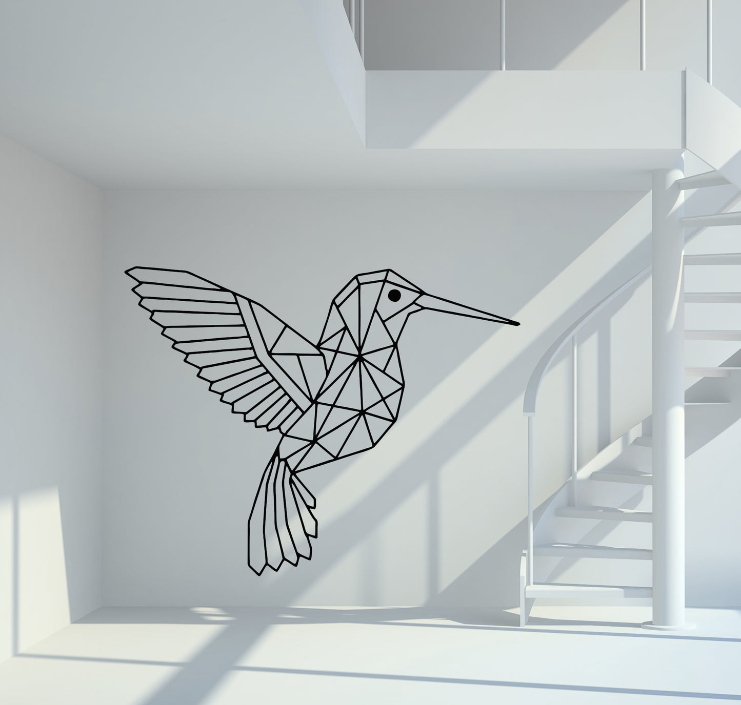 Wandtattoo Kolibri geometrisch