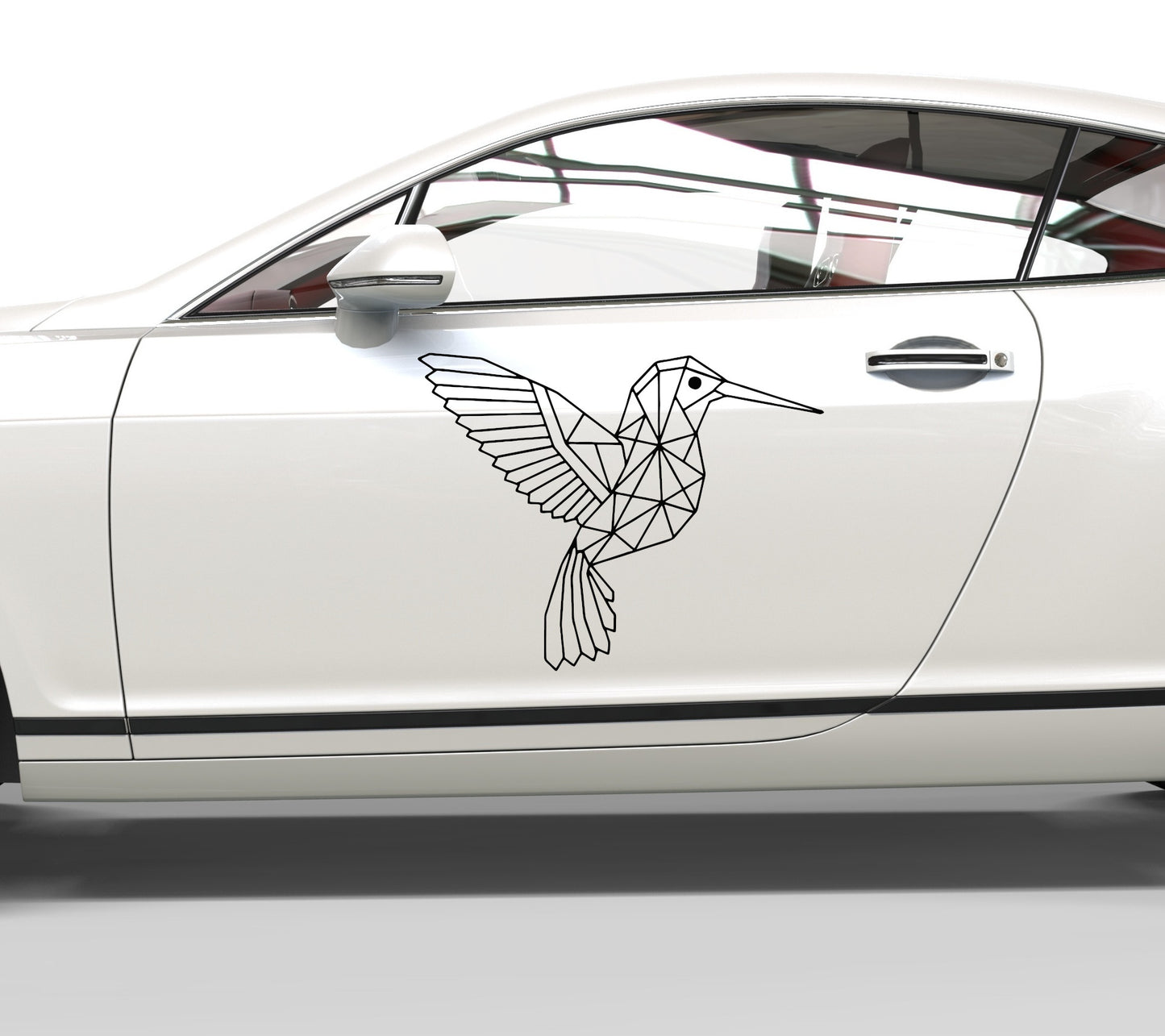 Autoaufkleber Kolibri geometrisch