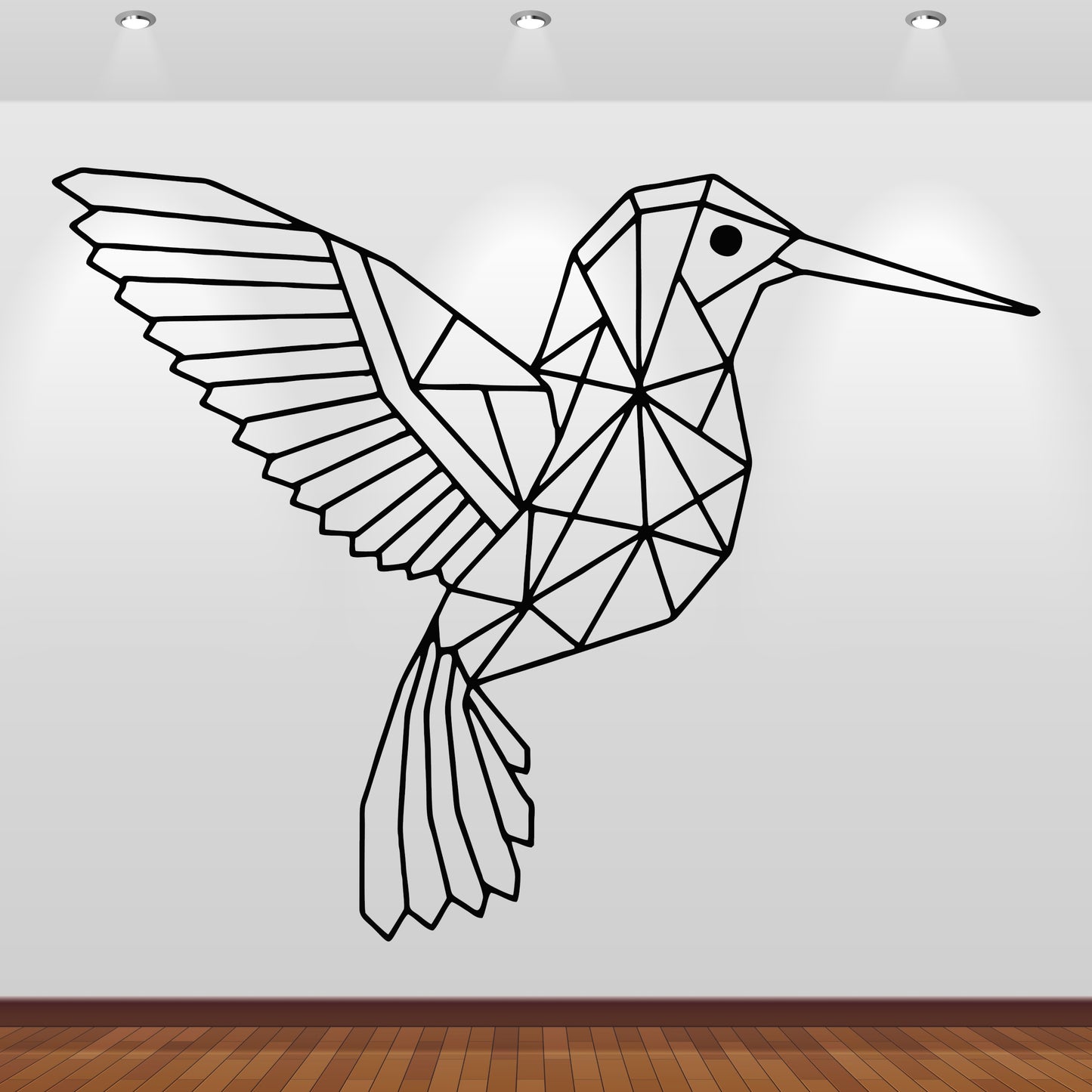 Wandtattoo Kolibri geometrisch