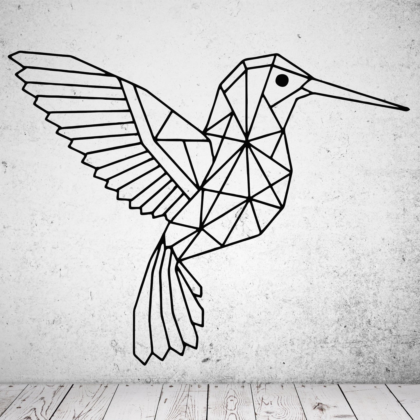 Wandtattoo Kolibri geometrisch