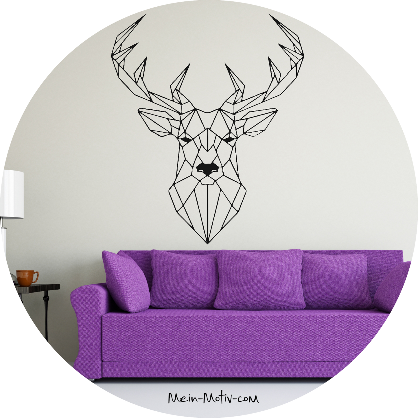 Wandtattoo Hirsch geometrisch