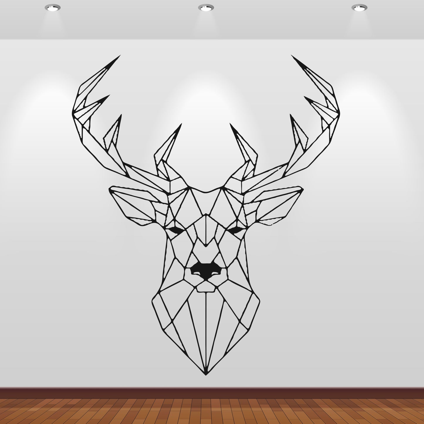 Wandtattoo Hirsch geometrisch