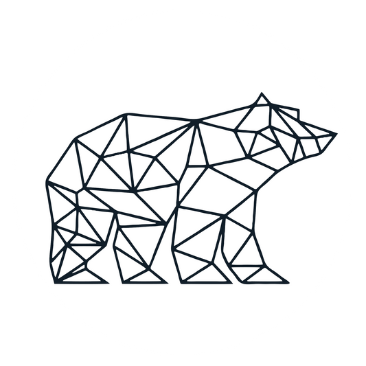 Wandtattoo Bär geometrisch