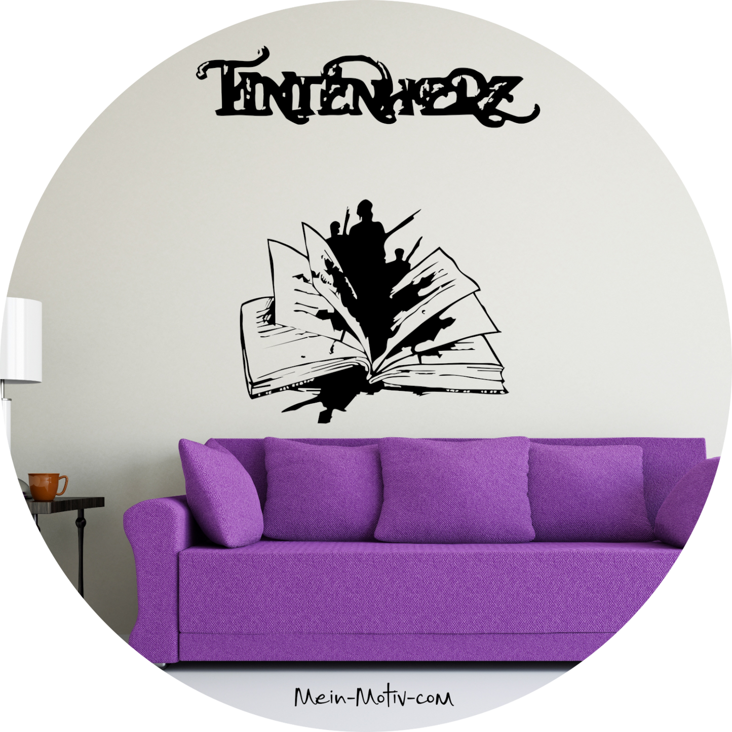 Wandtattoo Tintenherz - Heraus lesen