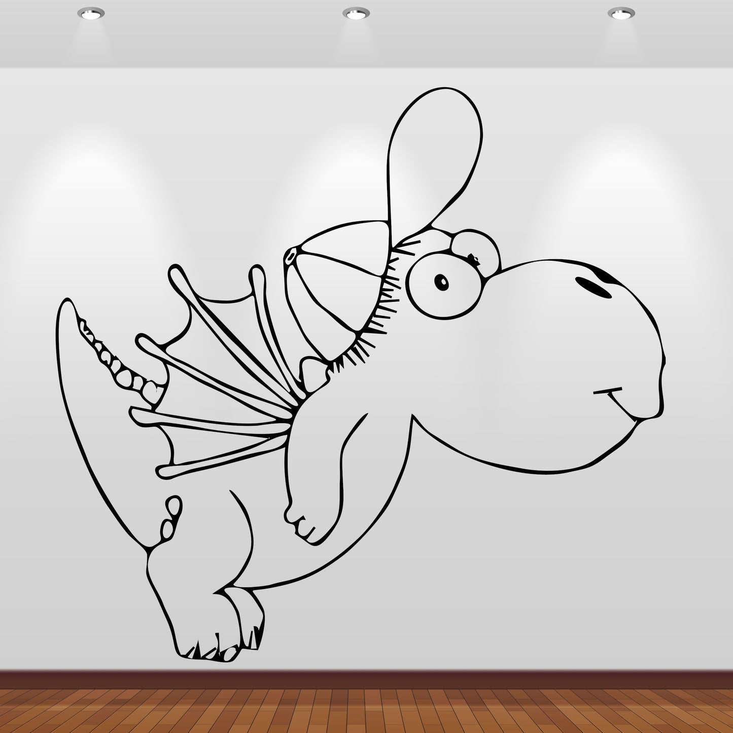 Wandtattoo Drache Kokosnuss