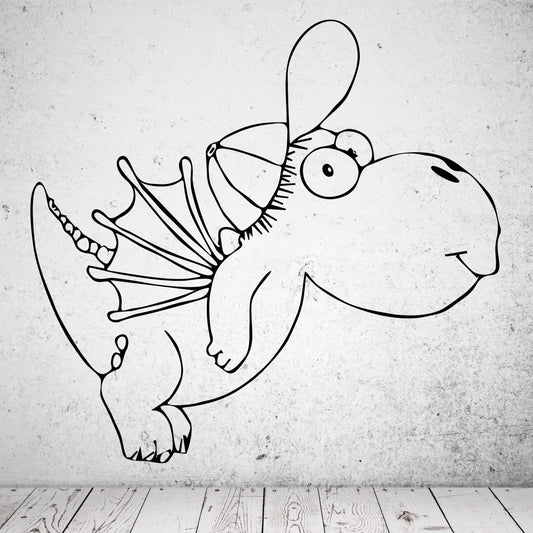 Wandtattoo Drache Kokosnuss