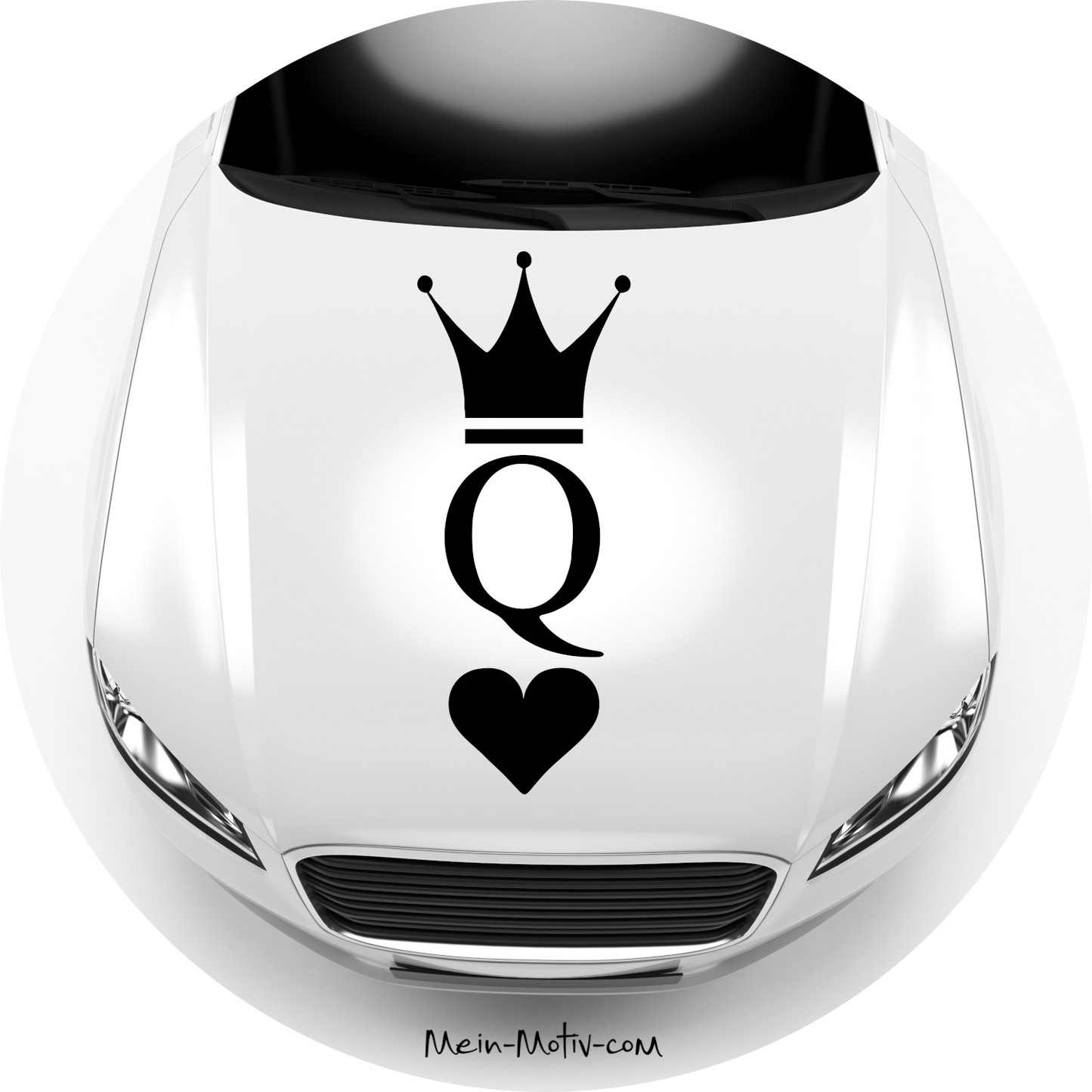 Autoaufkleber König Dame Herz