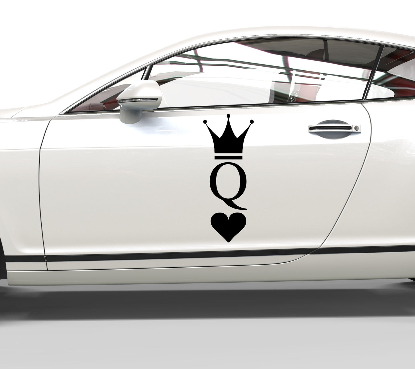 Autoaufkleber König Dame Herz