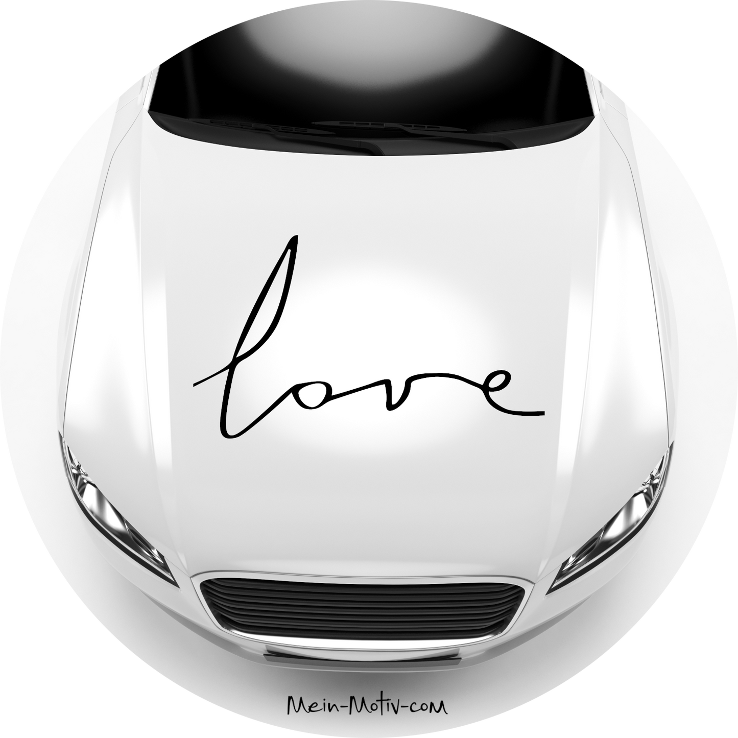Autoaufkleber Love Schriftzug