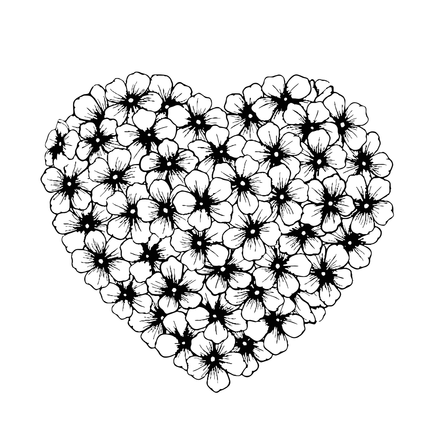 Wandtattoo Herz Blumen