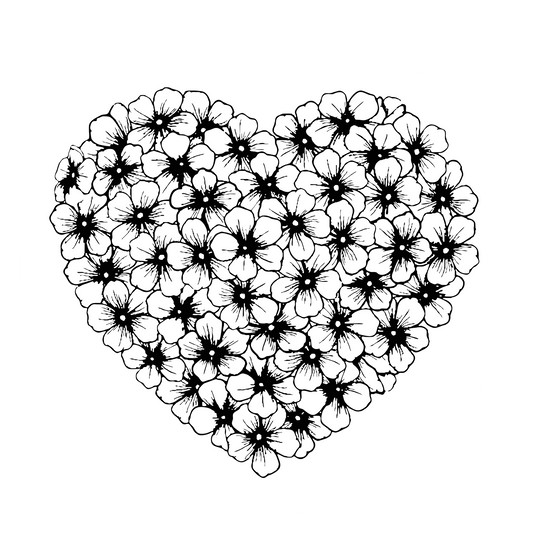Wandtattoo Herz Blumen