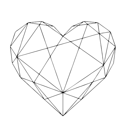 Wandtattoo Herz geometrisch