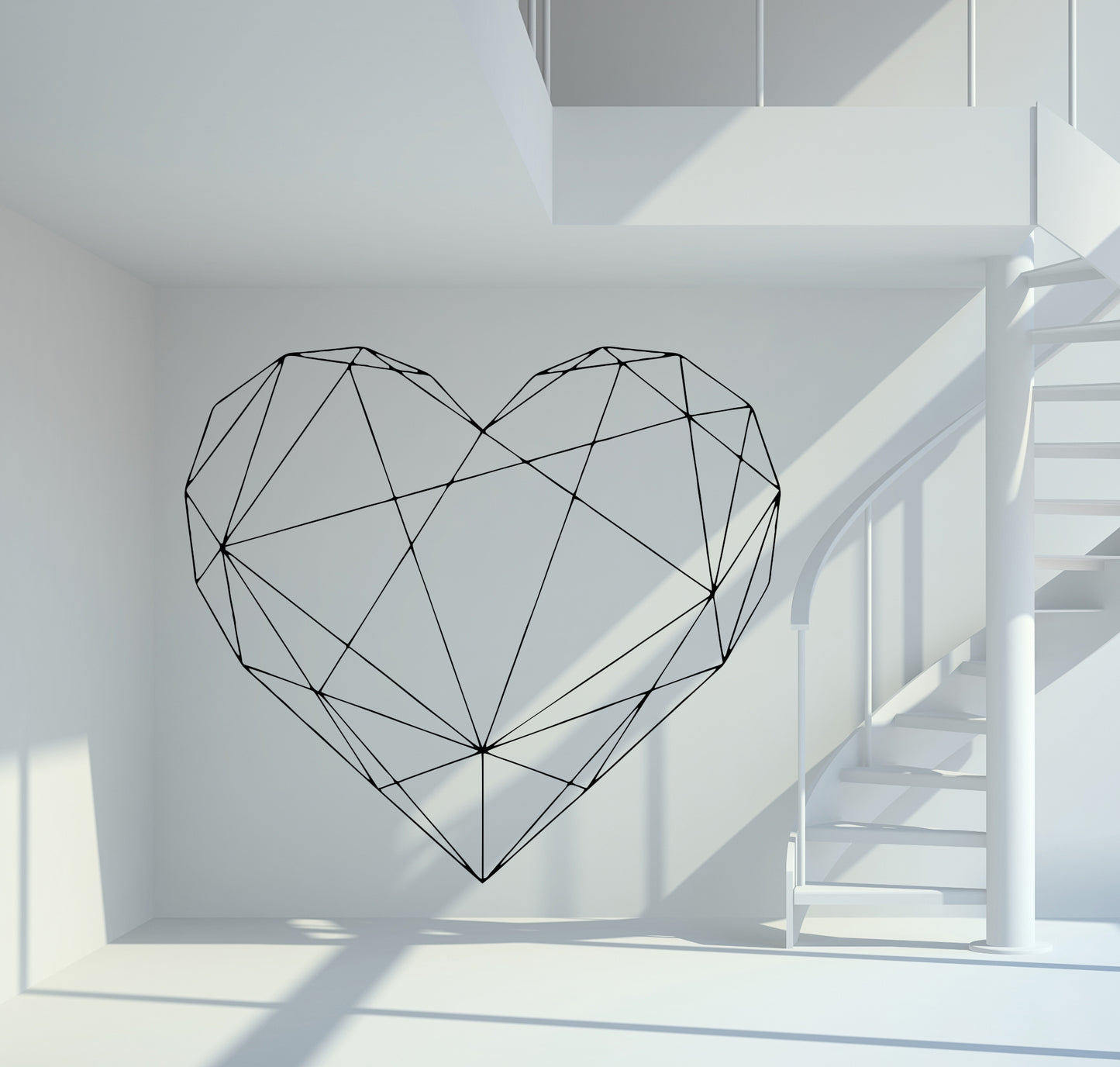 Wandtattoo Herz geometrisch