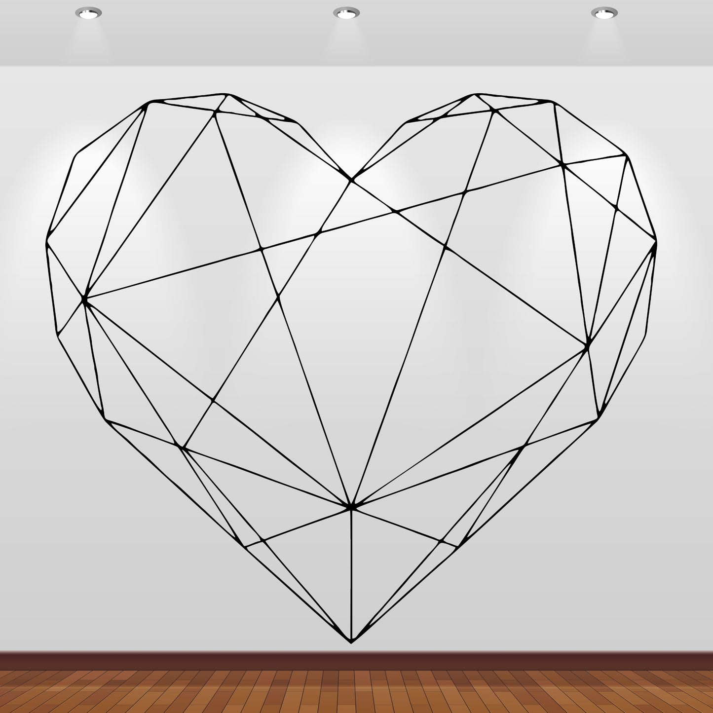 Wandtattoo Herz geometrisch