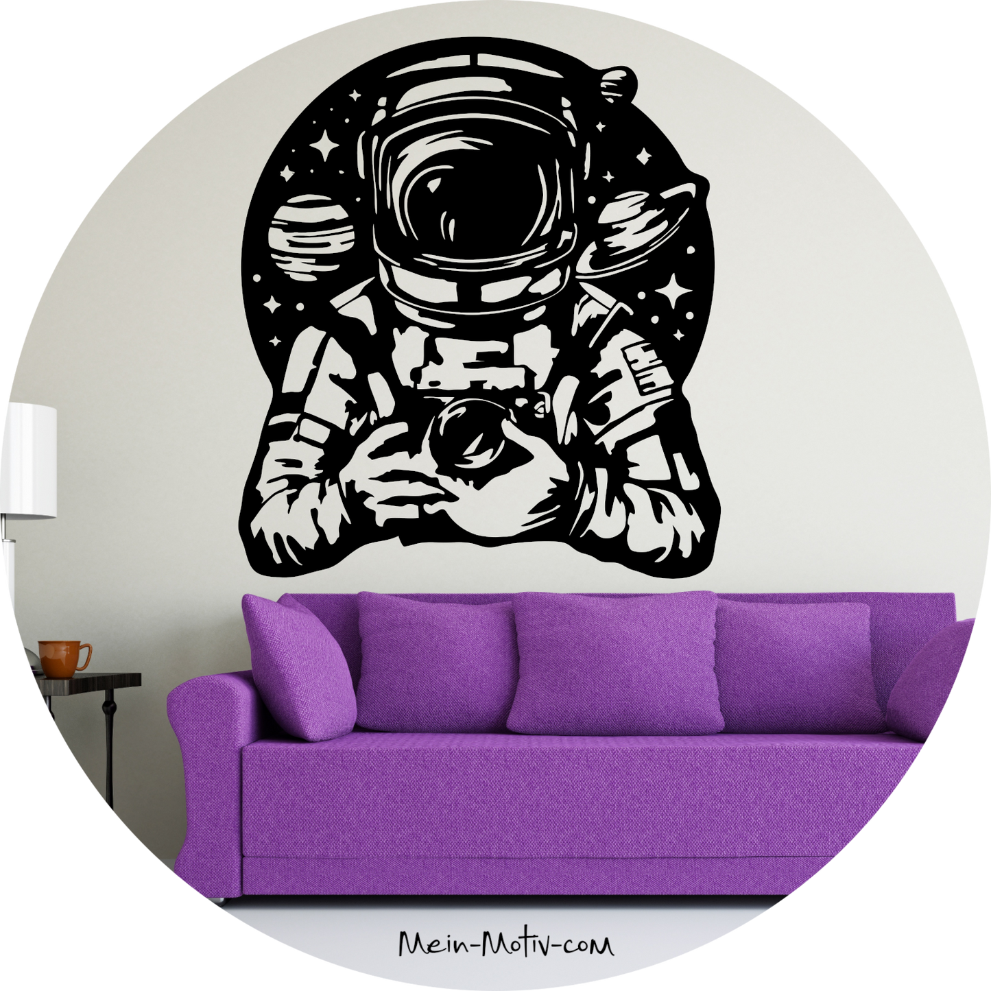 Wandtattoo Astronaut mit Kamera
