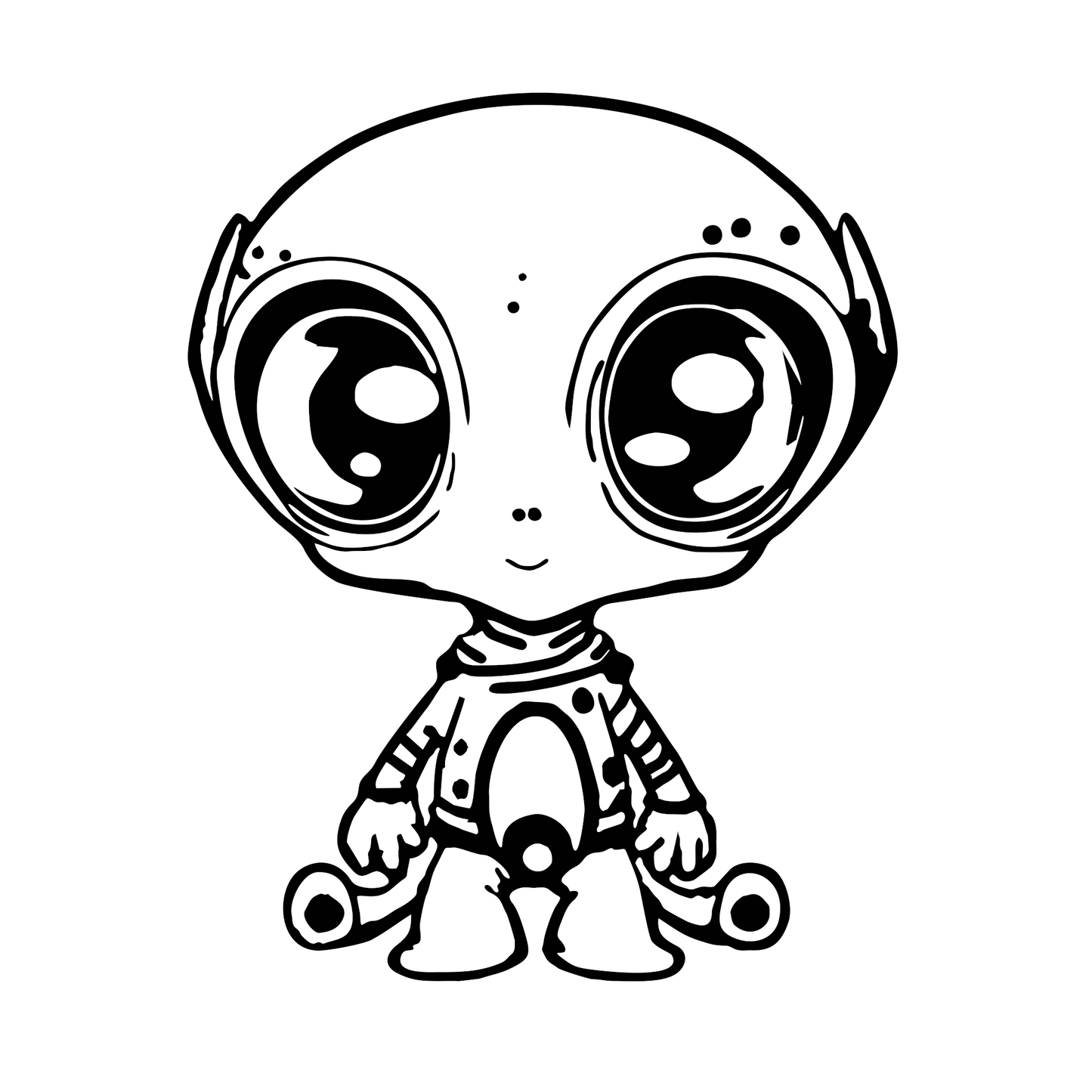 Autoaufkleber Alien Cartoonstyle