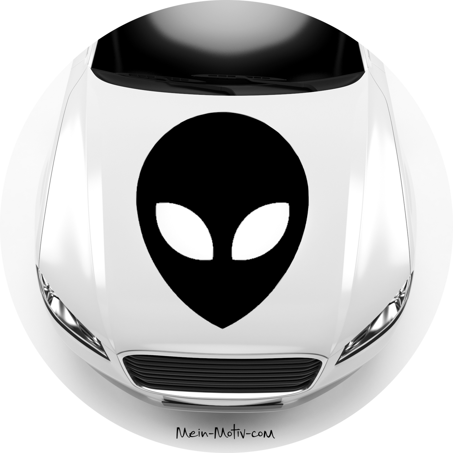 Autoaufkleber Alienkopf Silhouette