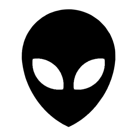 Wandtattoo Alienkopf Silhouette