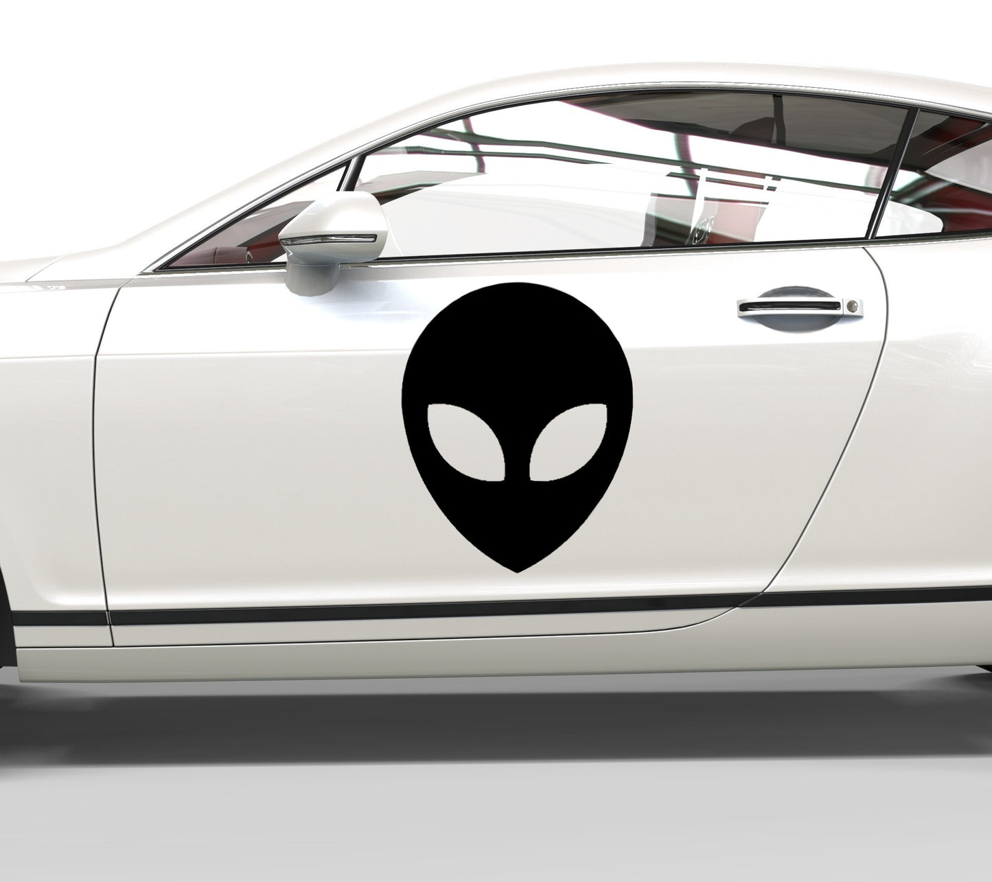 Autoaufkleber Alienkopf Silhouette