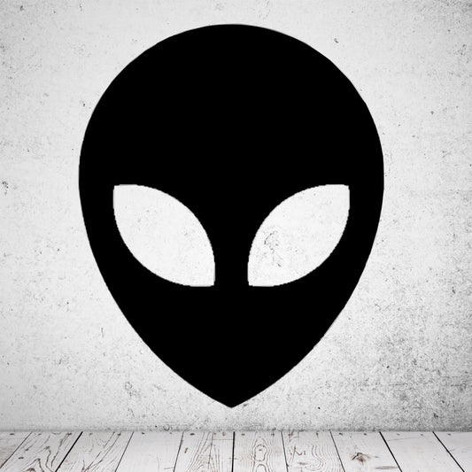 Wandtattoo Alienkopf Silhouette