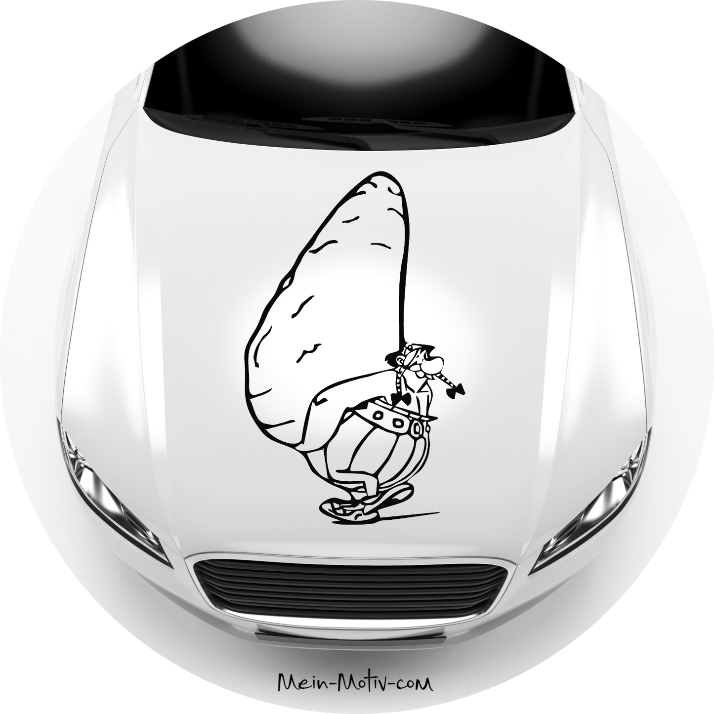 Autoaufkleber Asterix und Obelix Hinkelstein