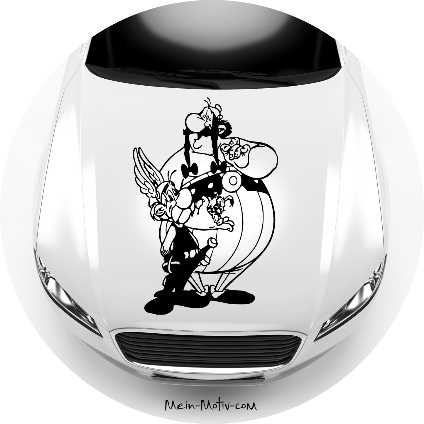 Autoaufkleber Asterix und Obelix mit Idefix