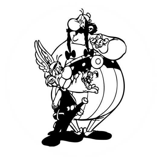 Wandtattoo Asterix und Obelix mit Idefix