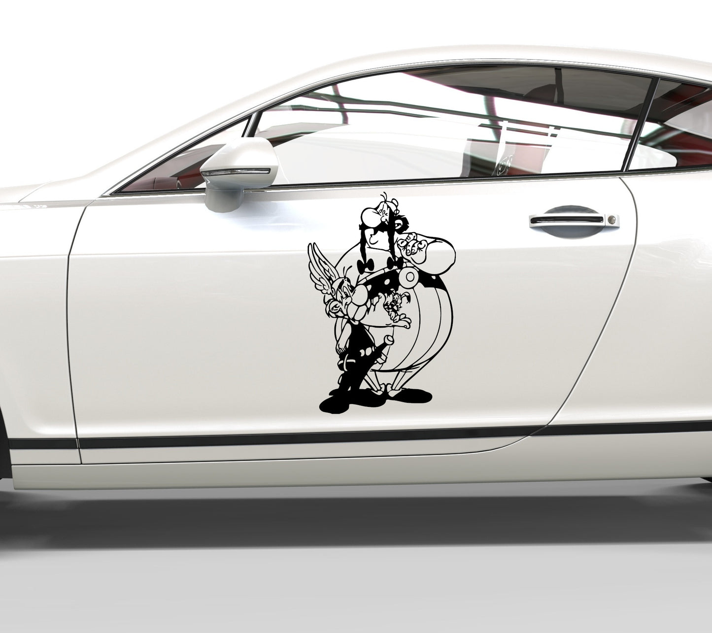 Autoaufkleber Asterix und Obelix mit Idefix