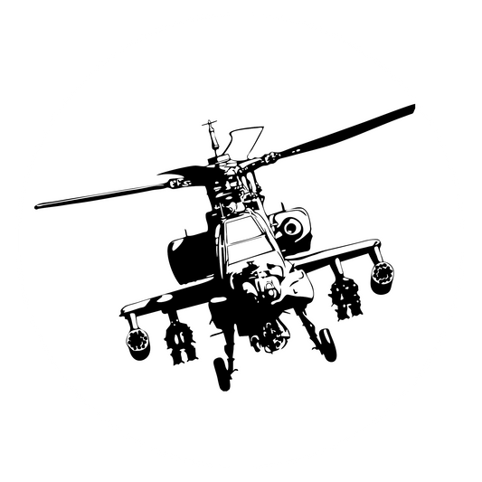 Wandtattoo Apache Helicopter