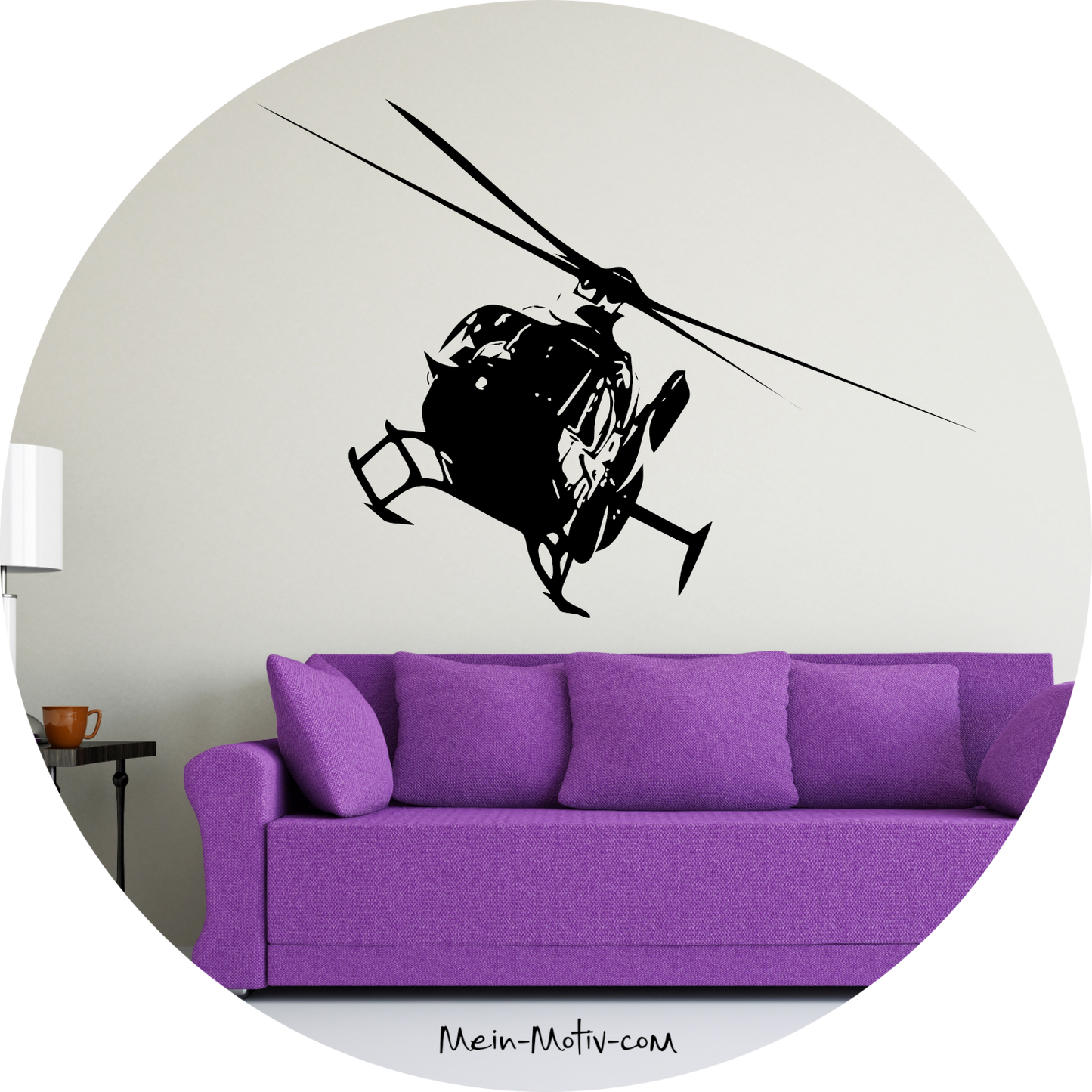 Wandtattoo Hubschrauber