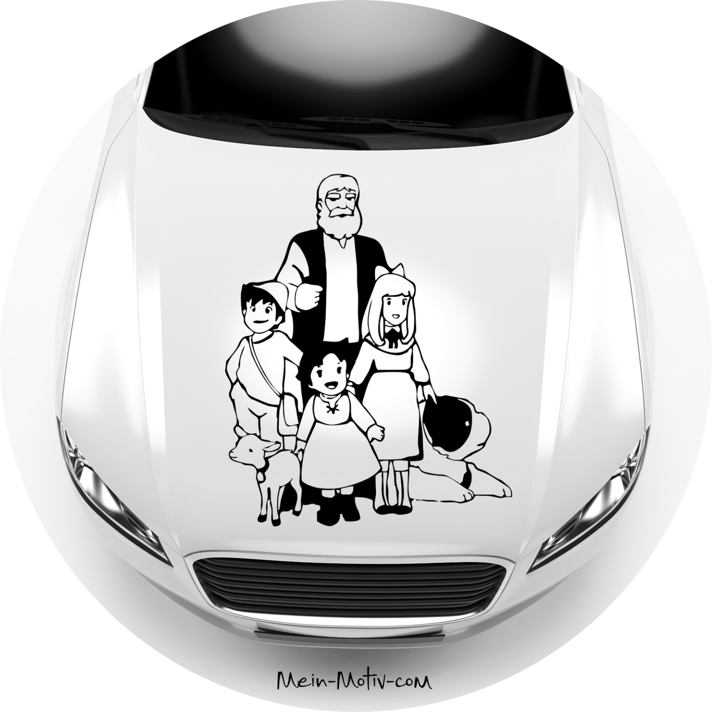Autoaufkleber Heidi und Freunde
