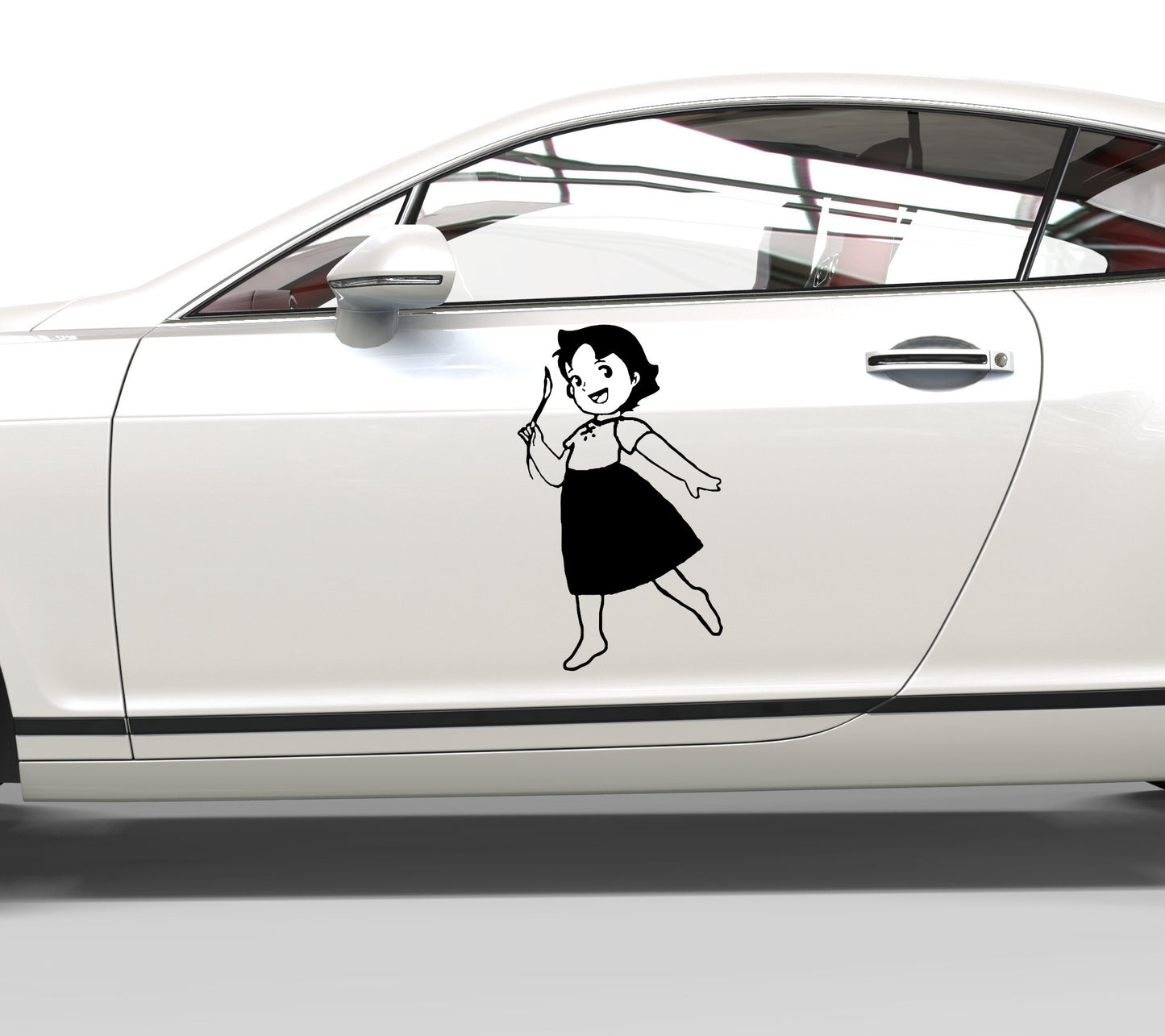 Autoaufkleber Heidi mit Grashalm