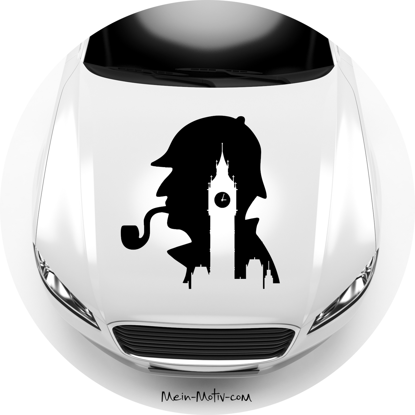 Autoaufkleber Sherlock Holmes mit Big Ben