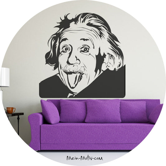 Wandtattoo Albert Einstein - Aufkleber für die Wand