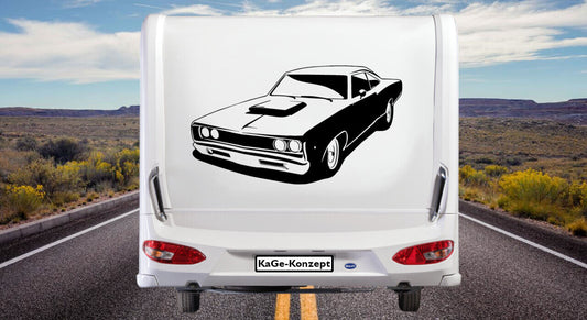 Wohnwagen und Wohnmobil Aufkleber - 1968 Dodge Charger