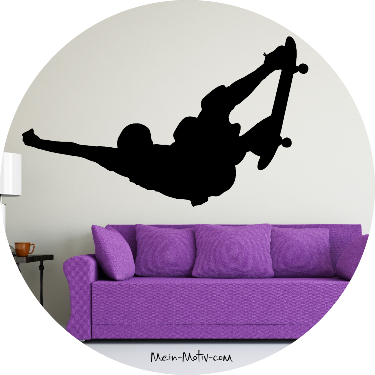 Wandtattoo Skater Schatten