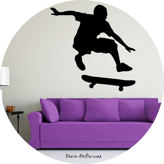 Wandtattoo Skater Silhouette