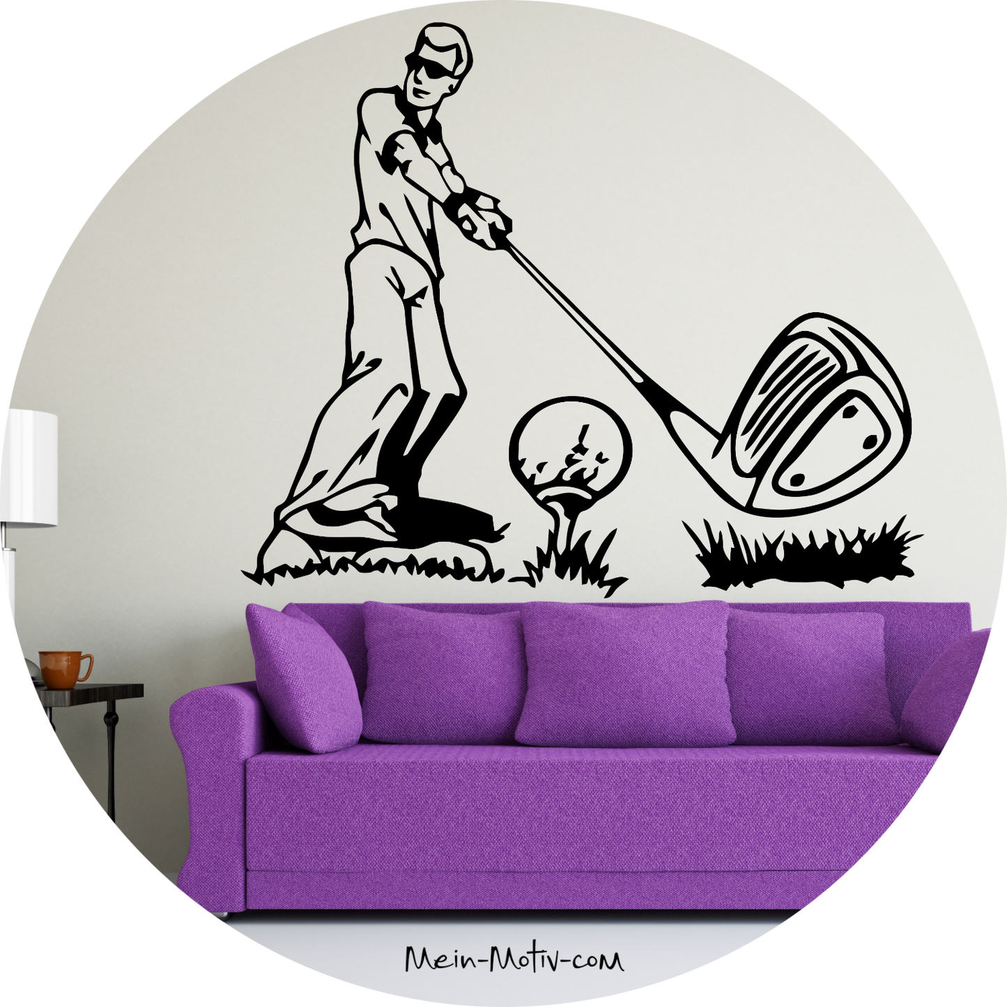 Wandtattoo Golf Abschlag
