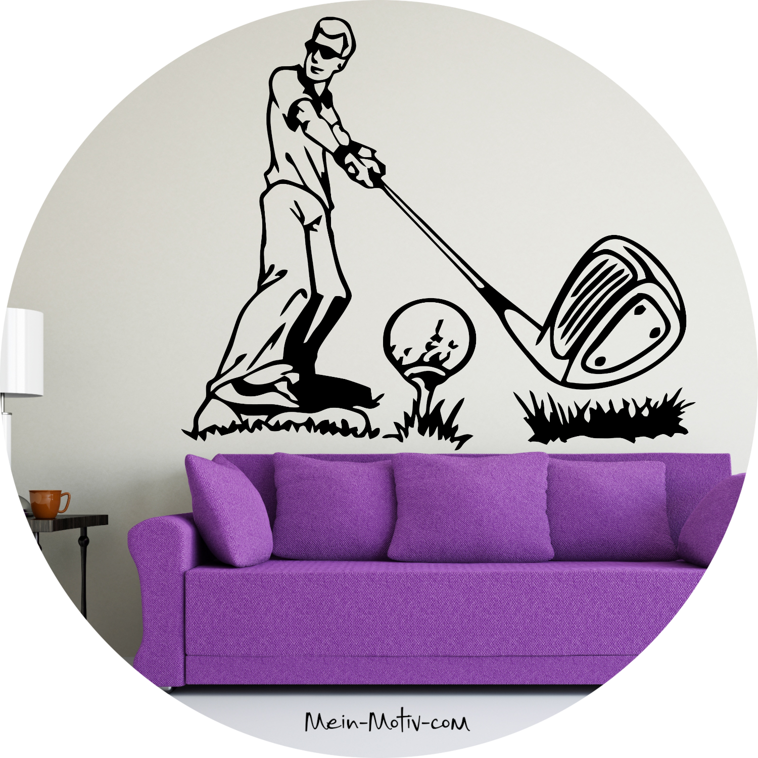Wandtattoo Golf Abschlag
