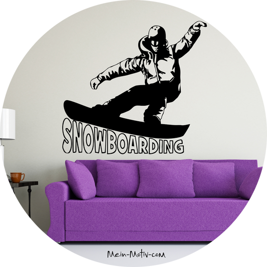 Wandtattoo Snowboarding